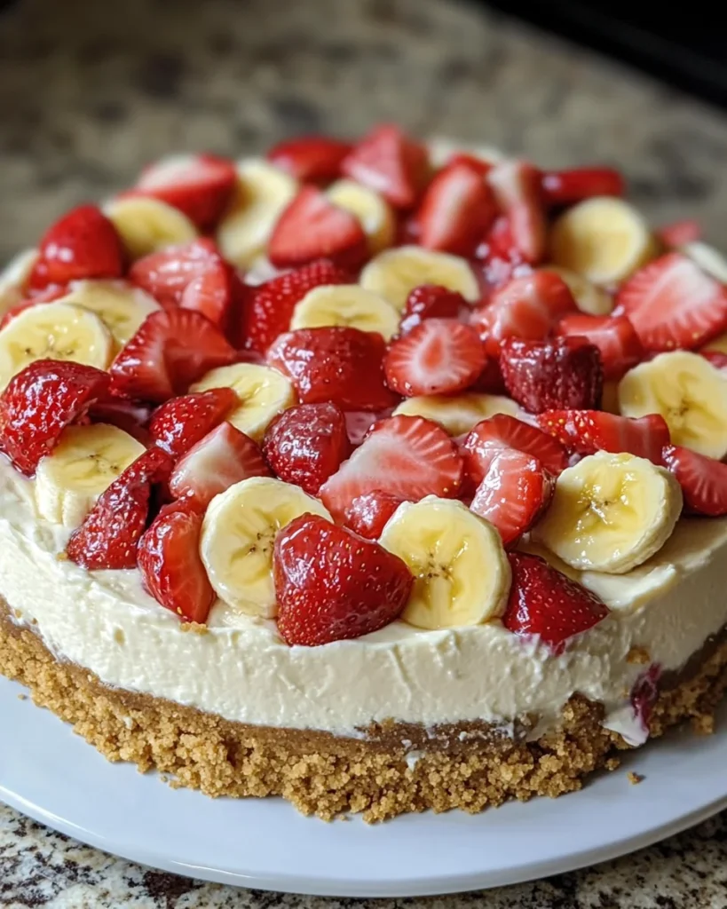 Banana-Strawberry Cheesecake Fantasy: Irresistible Dessert Recipe