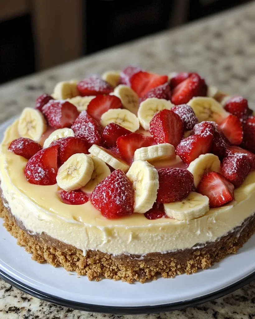 Banana-Strawberry Cheesecake Fantasy: Irresistible Dessert Recipe

