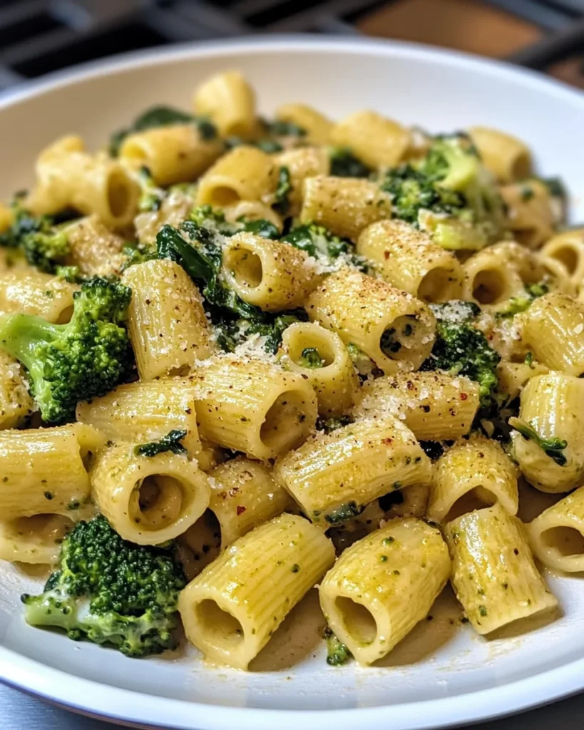 Skillet Ricotta Pasta with Roasted Broccoli and Spinach Recipe