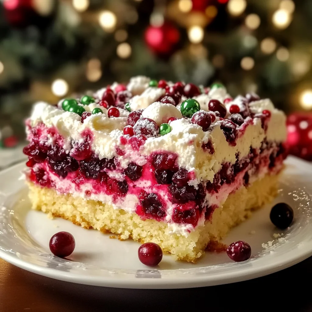 Christmas Cranberry Poke Cake