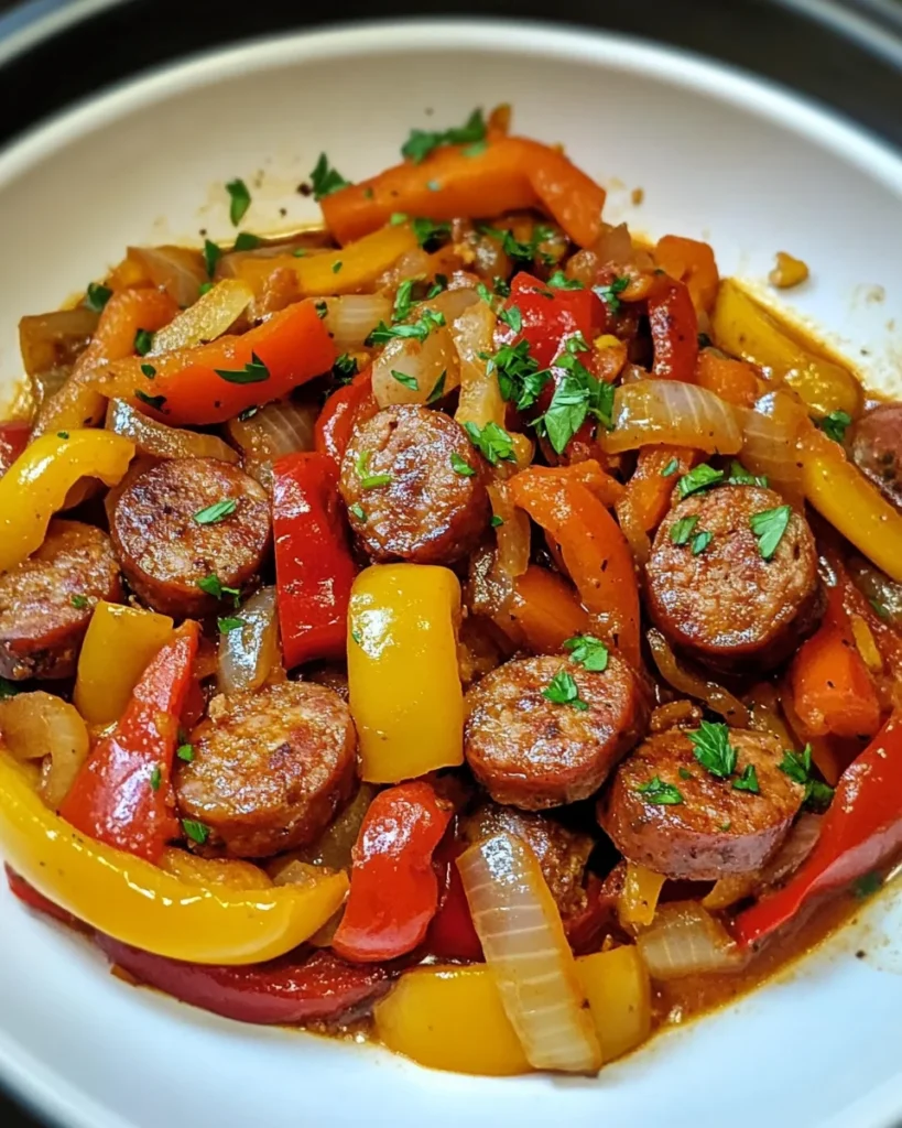 Slow Cooker Sausage and Peppers