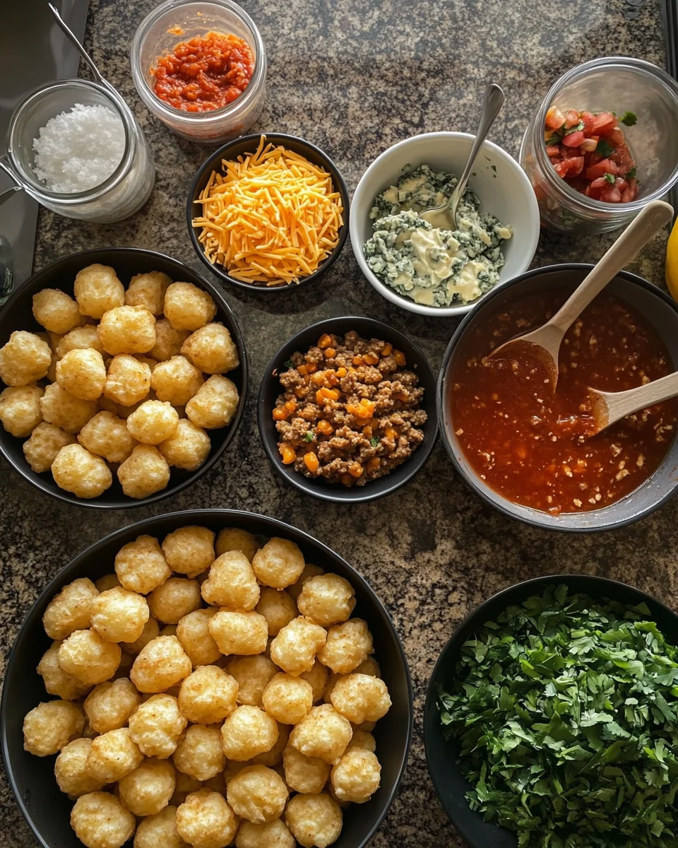 Tater Tot Breakfast Bowl with Sausage Gravy