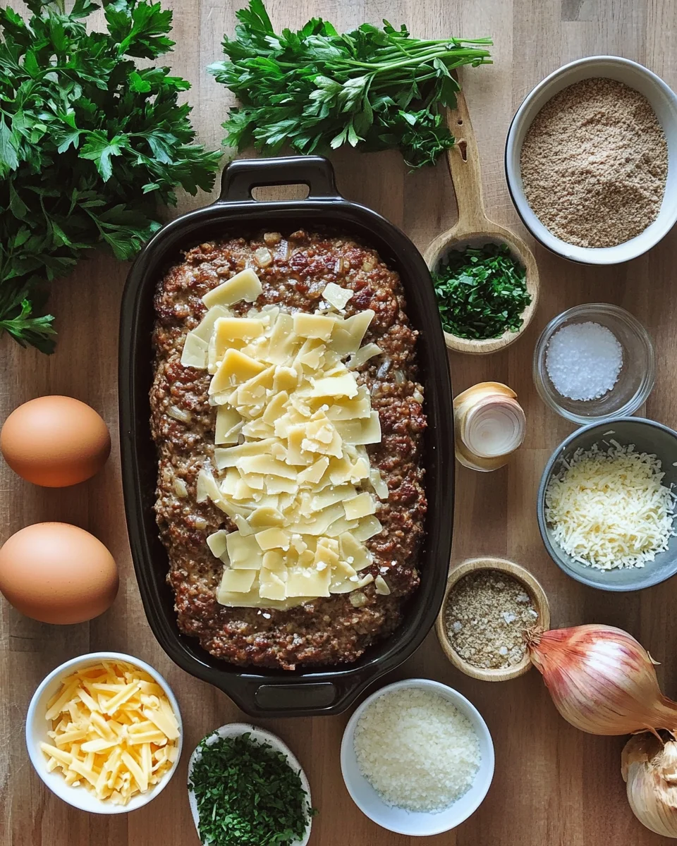 Crockpot French Onion Meatloaf with Melted Swiss Cheese Recipe