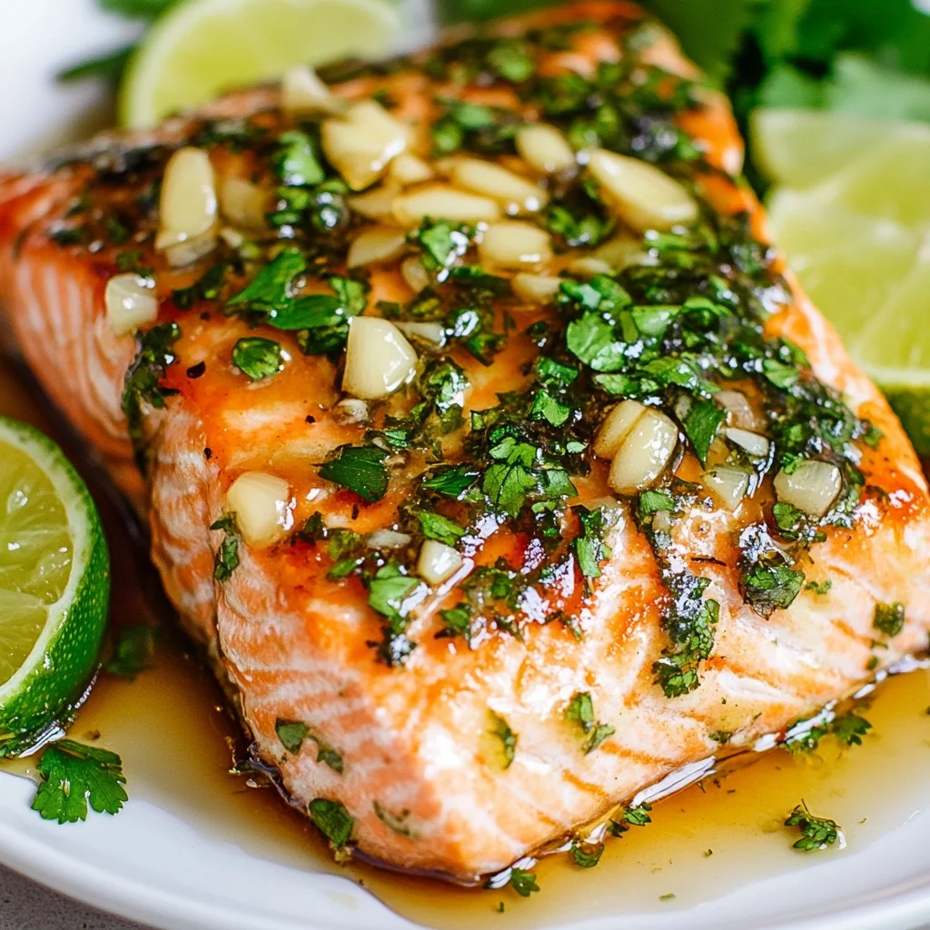 Cilantro Lime Honey Garlic Salmon