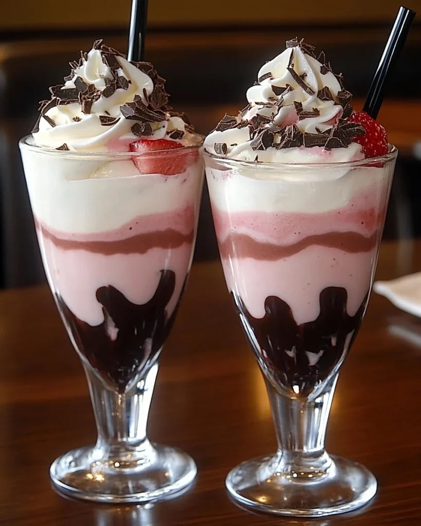 Pink and White Swirl Boozy Milkshake