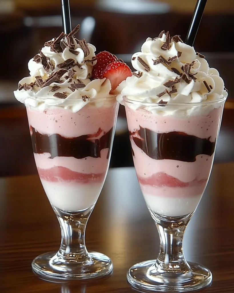 Pink and White Swirl Boozy Milkshake