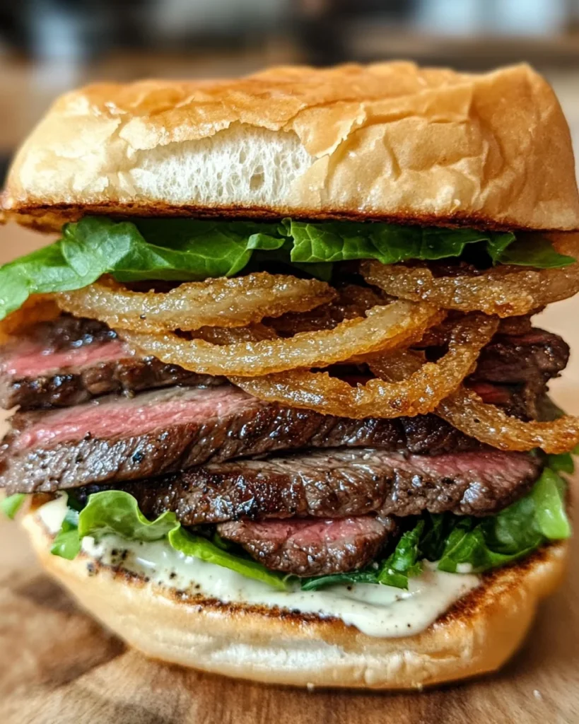 This Classic Crispy Onion Steak Sandwich