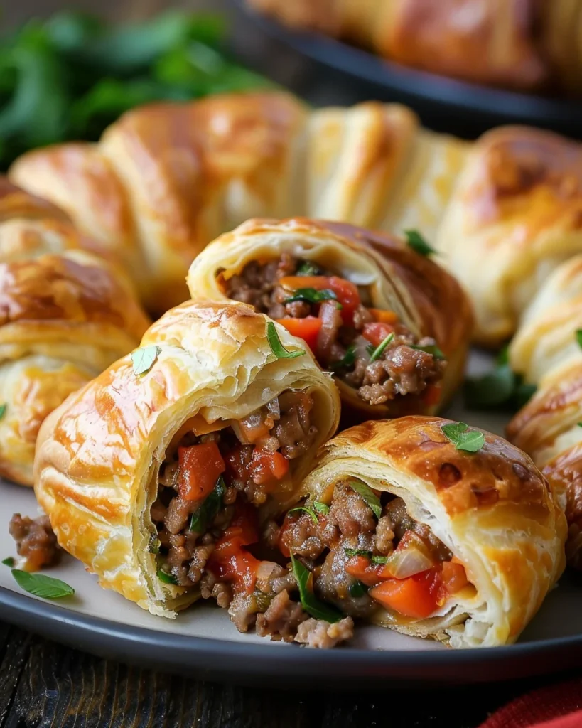 Rotel Sausage & Cream Cheese Crescents