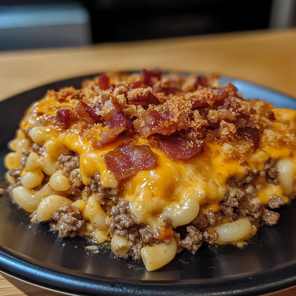 BBQ Bacon Cheeseburger Casserole