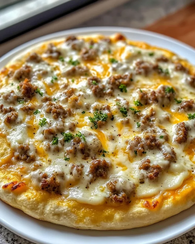 Biscuits and Sausage Gravy Pizza: A Breakfast Delight!