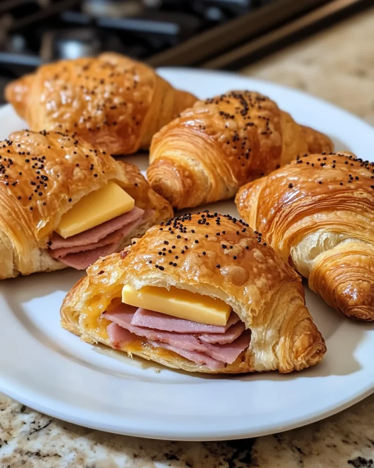 Baked Ham and Cheese Croissants Recipe