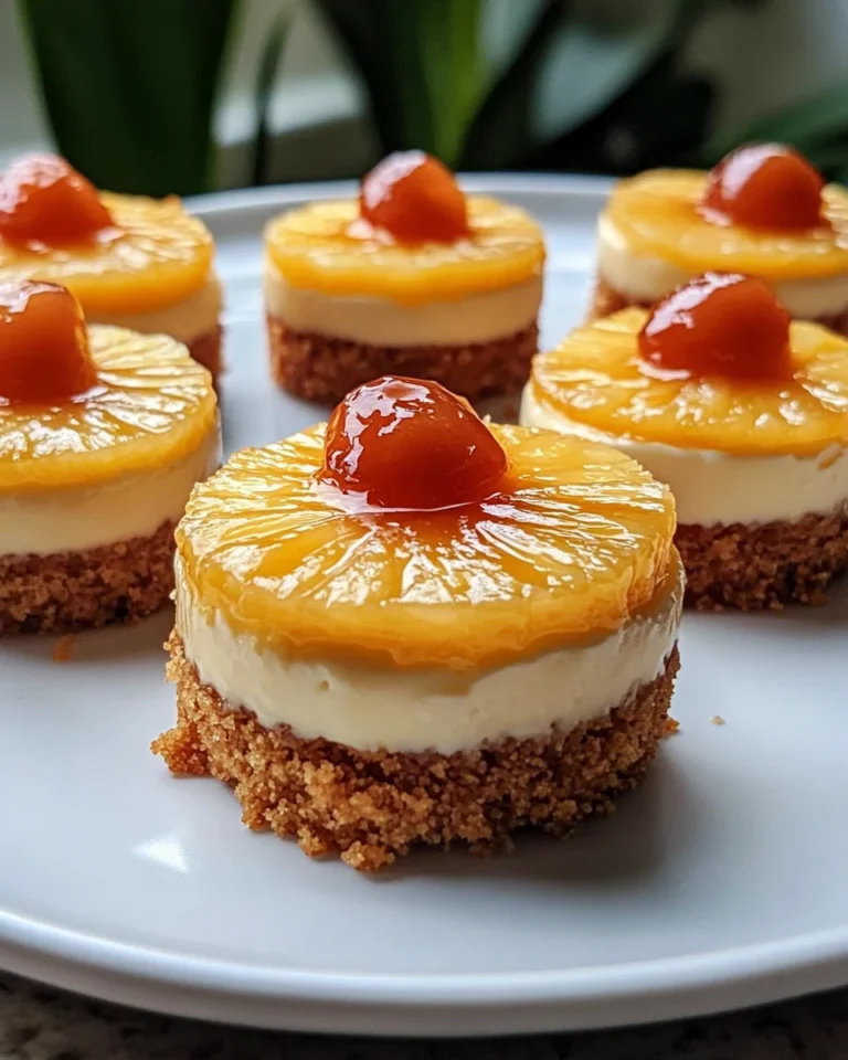 Mini Pineapple Upside-Down Cheesecakes that Delight!