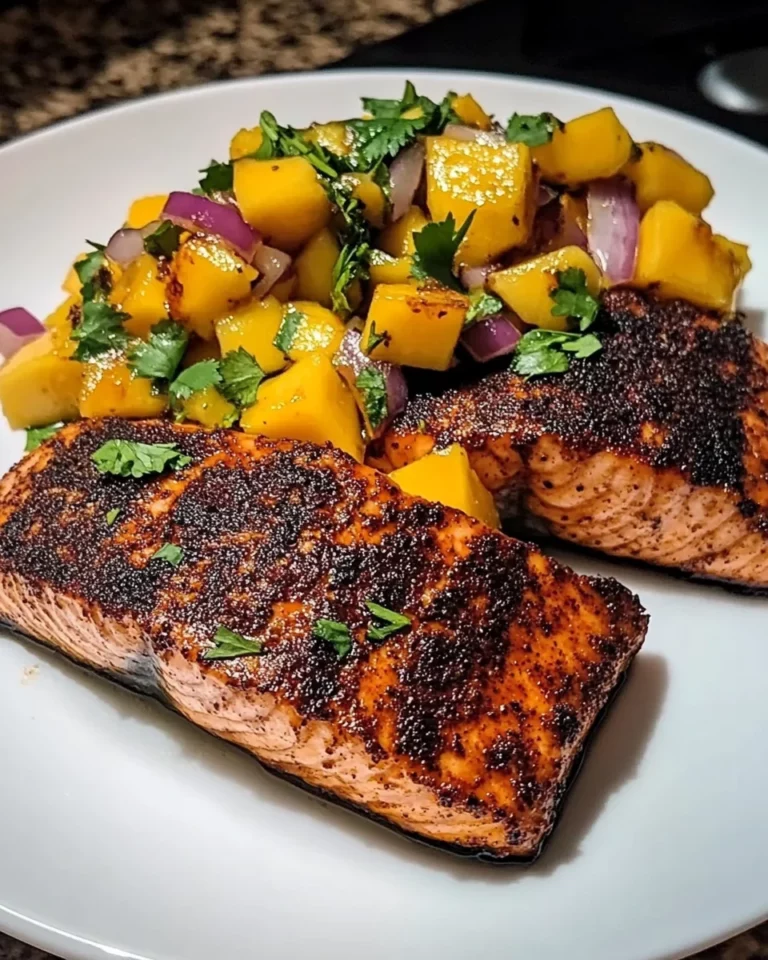 Blackened Salmon with Mango Salsa