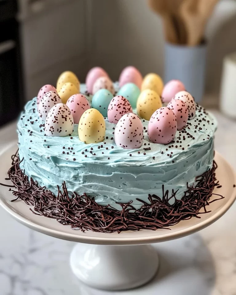 Speckled Egg Buttercream Cake