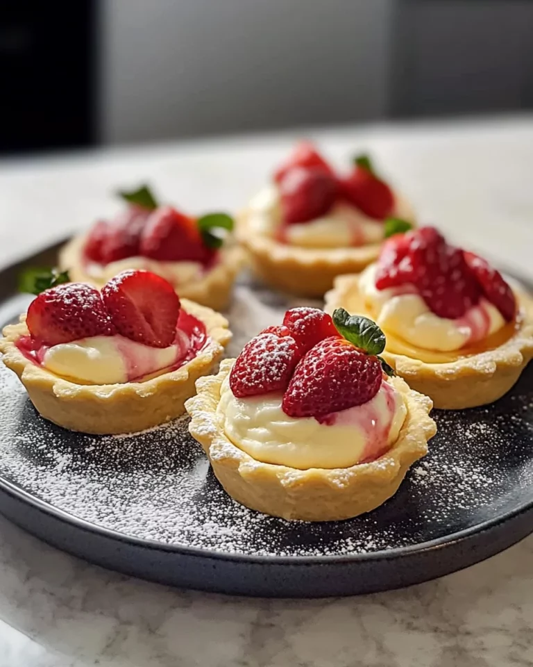 Strawberry Mascarpone Tartlets with Lemon Curd