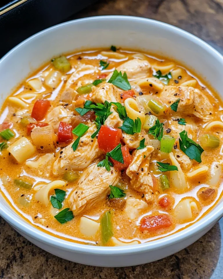 Creamy Cajun Chicken Pasta Soup