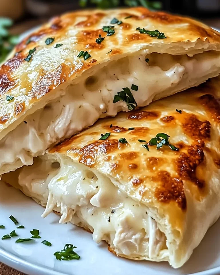 Easy Chicken Alfredo Air Fryer Calzones