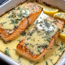 Baked Salmon with Lemon Butter Cream Sauce-image