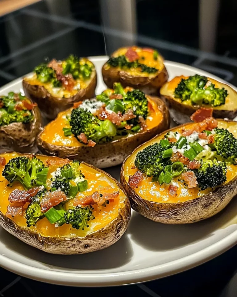 Broccoli & Cheddar Potato Skins