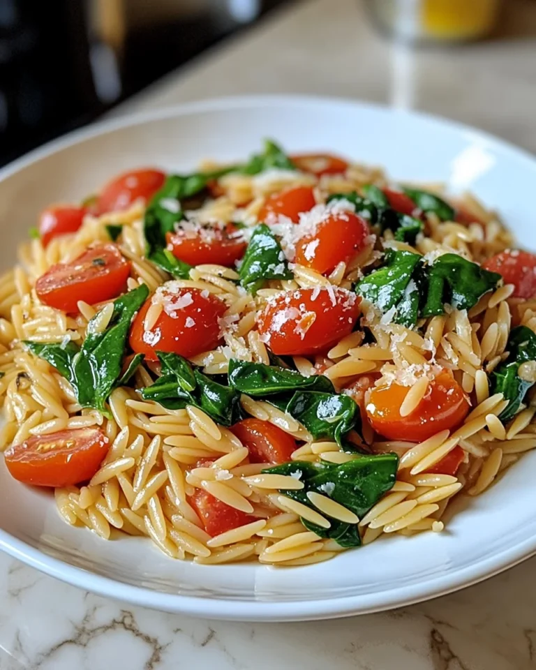 Spinach and Tomato Orzo Pasta: A Flavorful Delight Awaits!