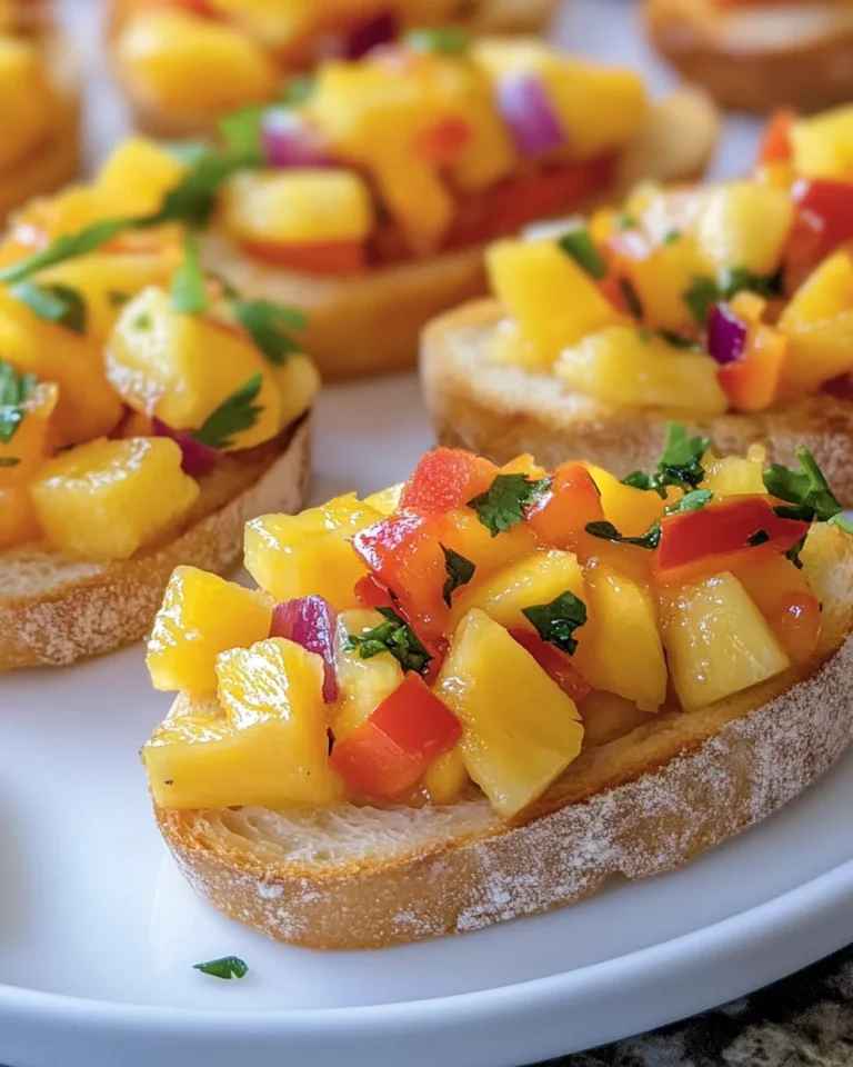 Pineapple Mango Bruschetta