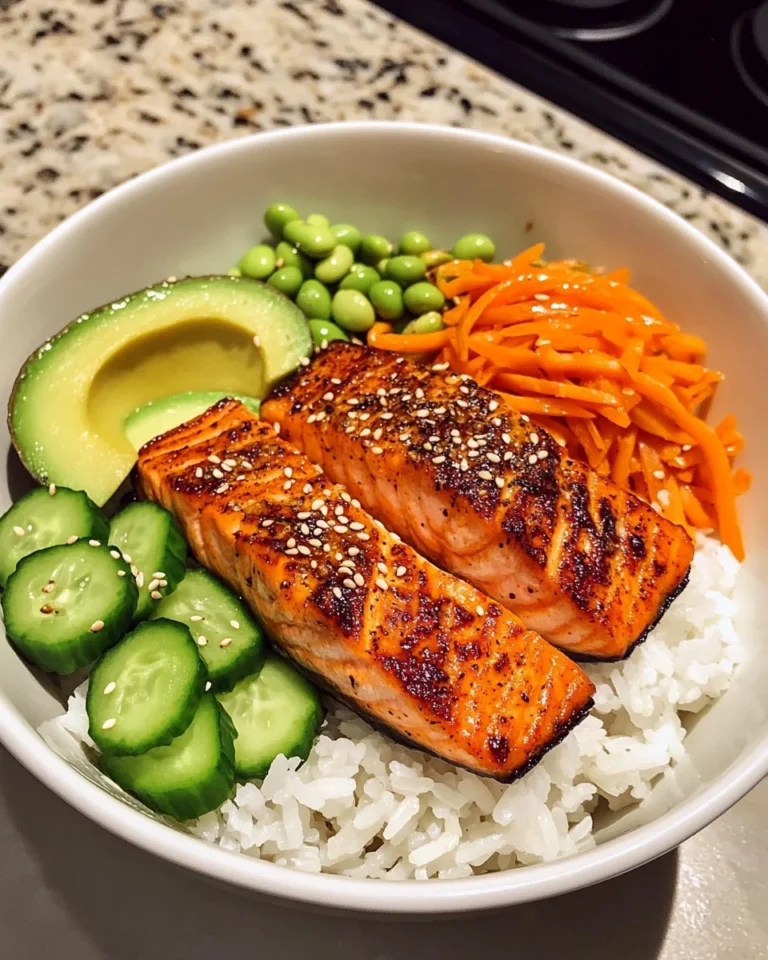 Crispy Salmon and Rice Bowl