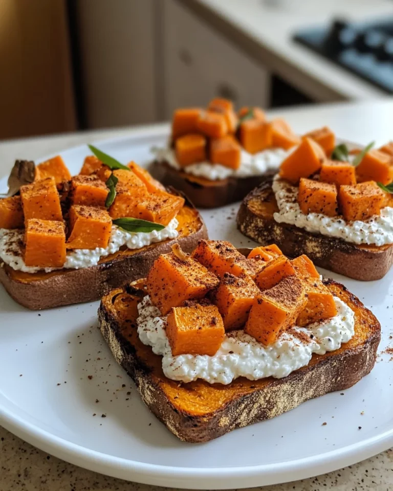 Spiced Sweet Potato and Cottage Cheese Toast