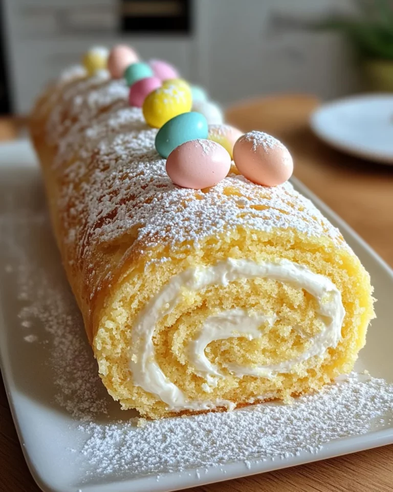 Lemon Easter Swiss Roll Cake