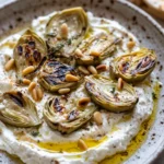 Lemon Whipped Ricotta with Charred Artichokes