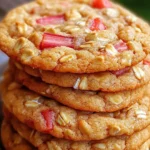 Brown Sugar Rhubarb Oat Cookies