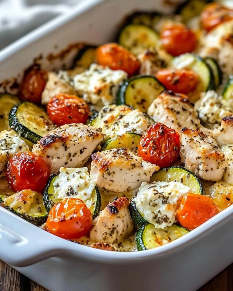 Mediterranean Chicken Zucchini Bake