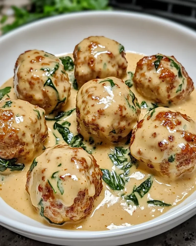 Garlic butter meatballs with creamy parmesan