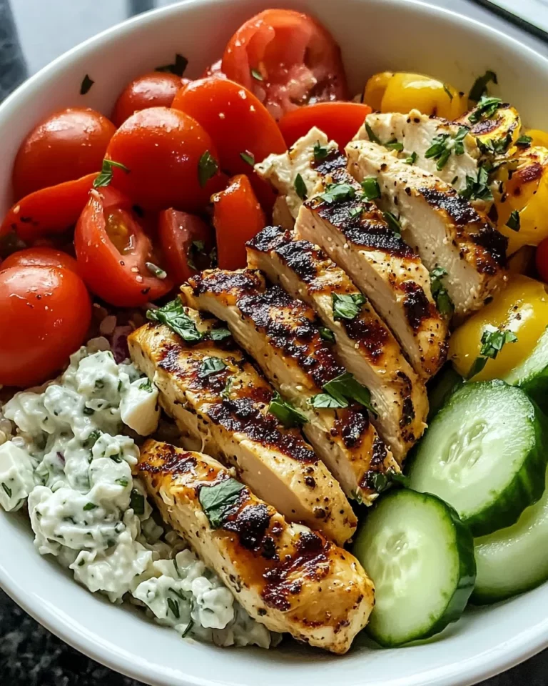 Chicken tzatziki bowl that will wow your taste buds!