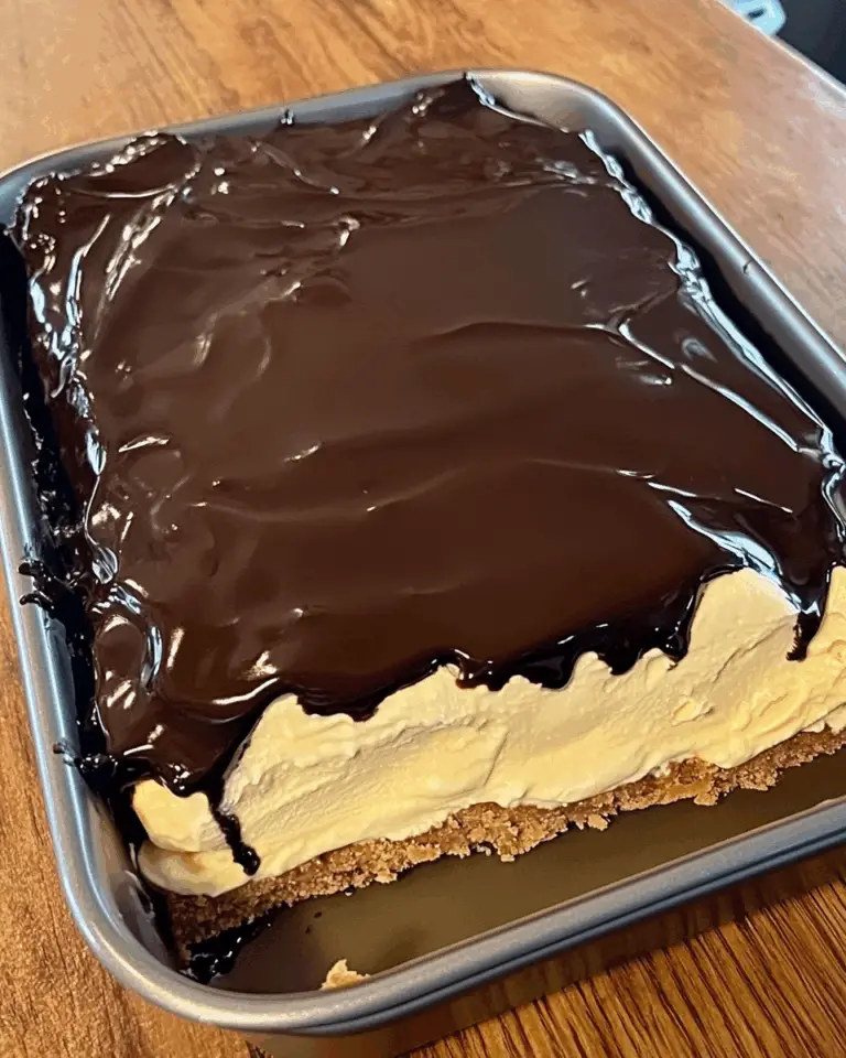 No-Bake Eclair Cake is a creamy dessert delight!