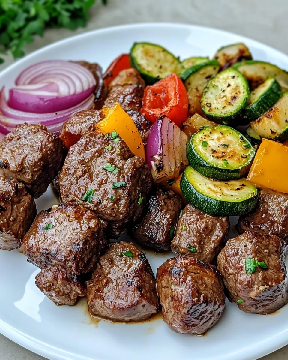 Greek beef kebabs
