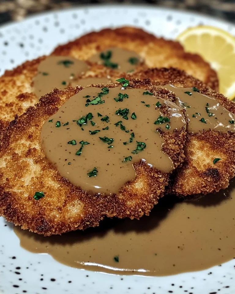 Pork Schnitzel with Dijon Gravy