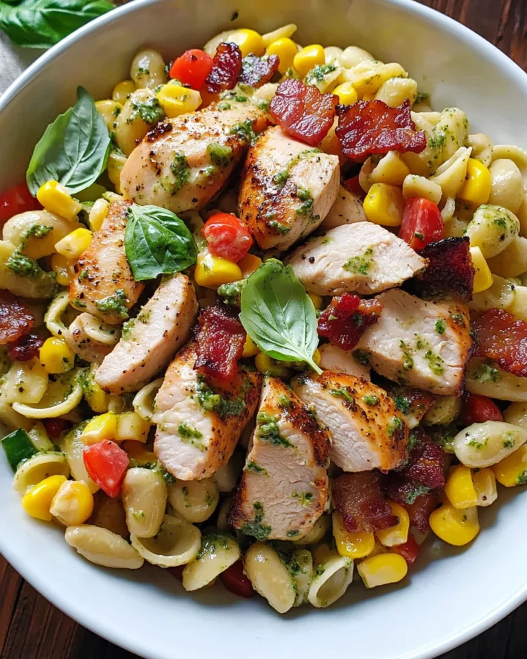 Chicken and Corn Pasta Salad with Bacon