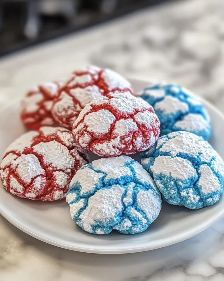 Red white & blue cake mix crinkle cookies delightfully easy!
