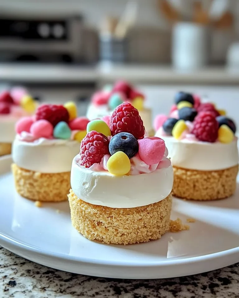 Easter No-Bake Mini Cheesecakes