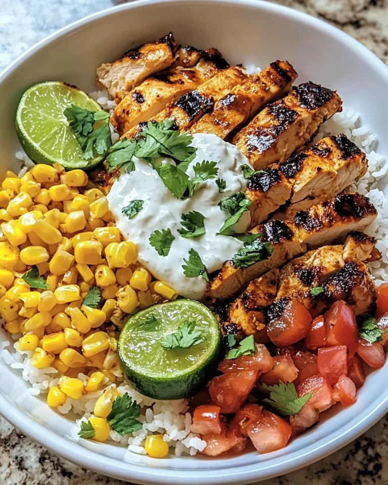Street Corn Chicken Rice Bowl