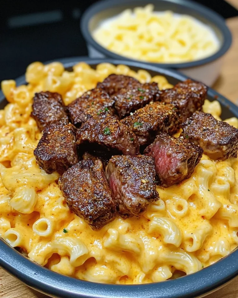 Steak Bites with Mac N Cheese: A Dish You Can’t Resist!