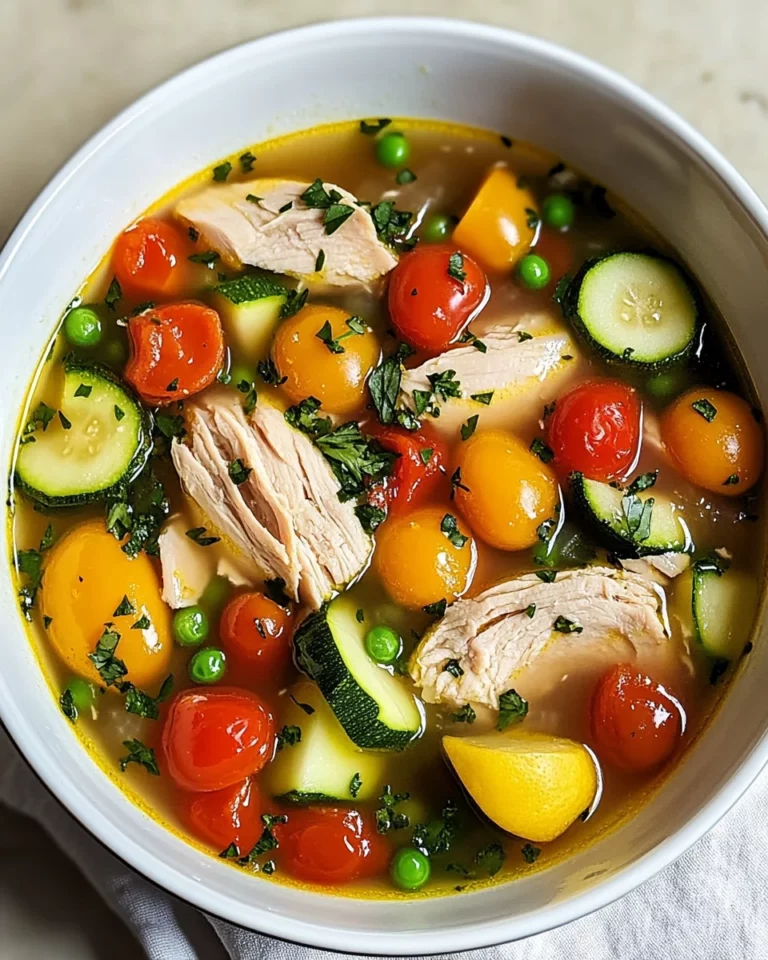 Simple Lemony Chicken Soup with Spring Veggies