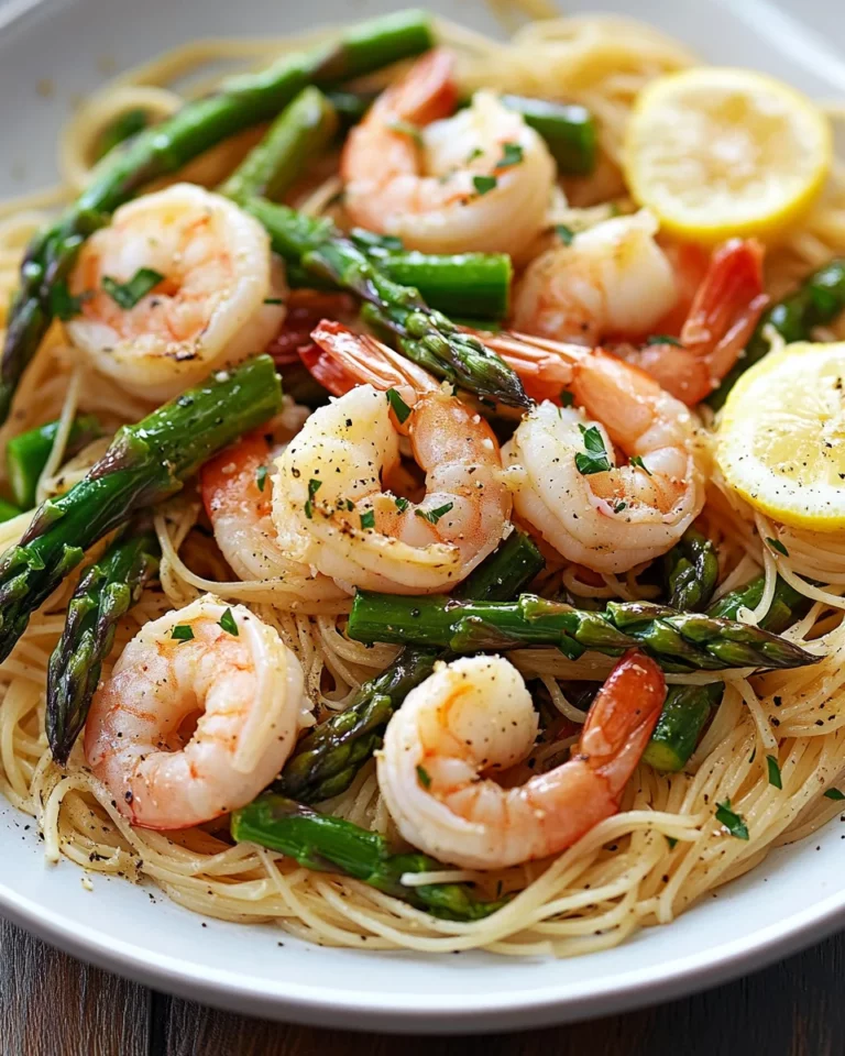 Asparagus & Shrimp with Angel Hair Recipe