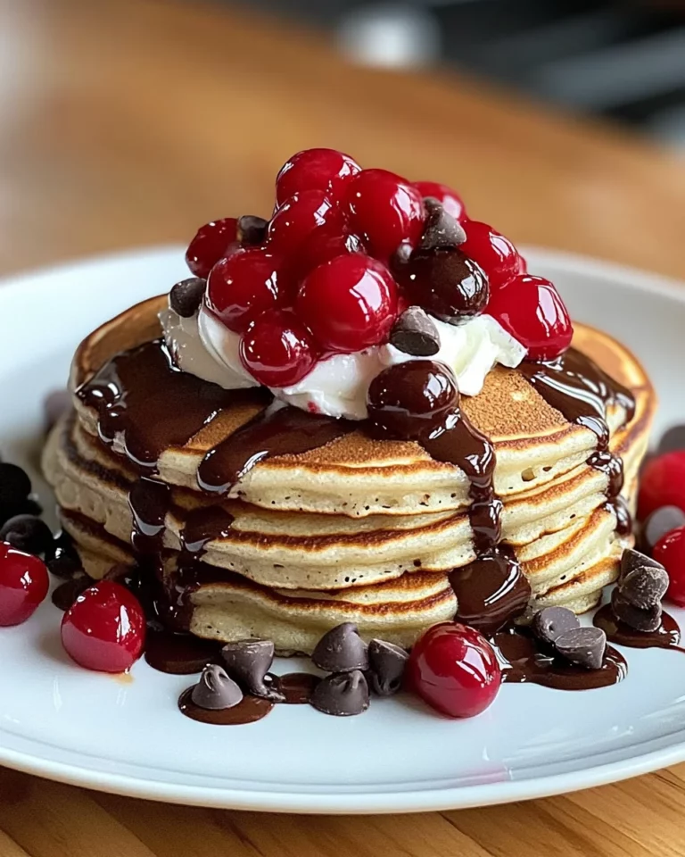 Chocolate Cherry Pancakes