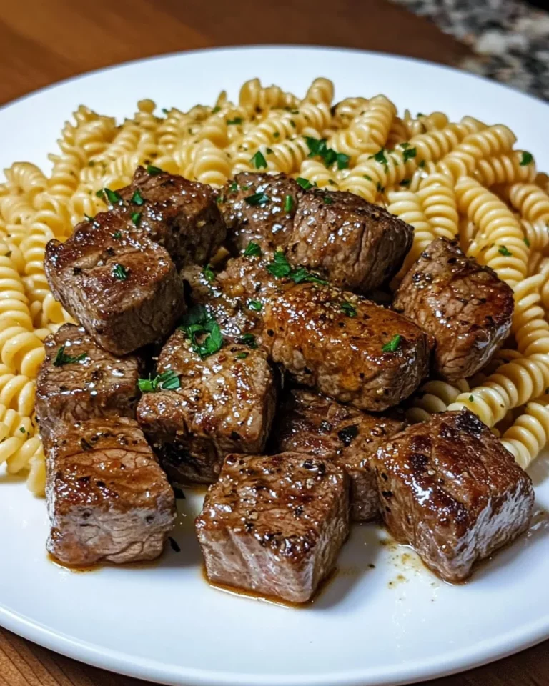 Garlic Butter Steak Bites & Spicy Cajun Alfredo Twisted Pasta