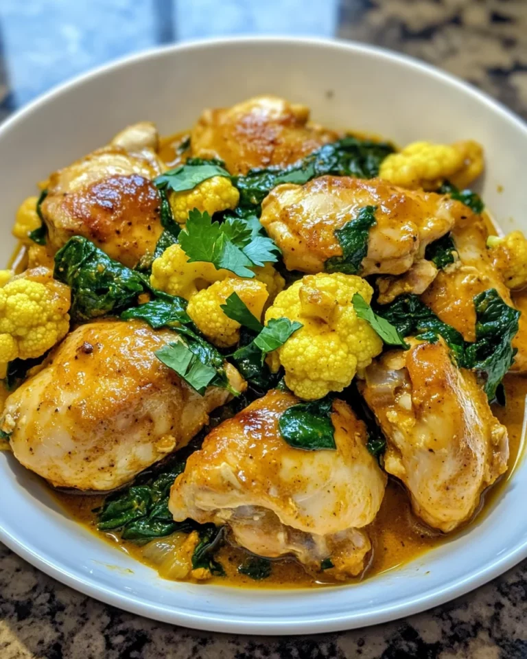 One-pot turmeric coconut chicken with cauliflower
