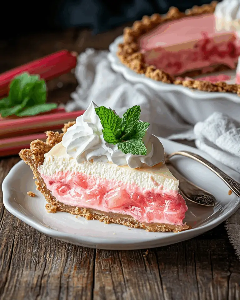 Creamy Rhubarb Cheesecake Pie