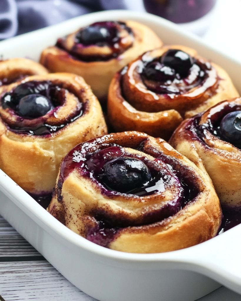  Blueberry-Stuffed Cinnamon Rolls