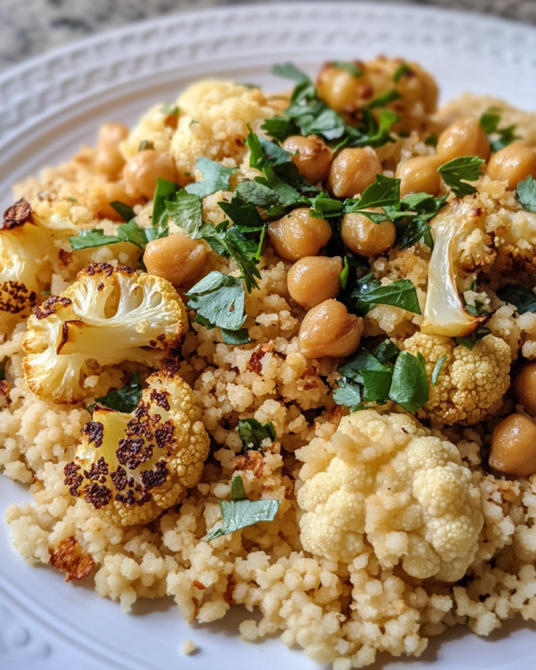 Coconut Couscous Roasted Cauliflower