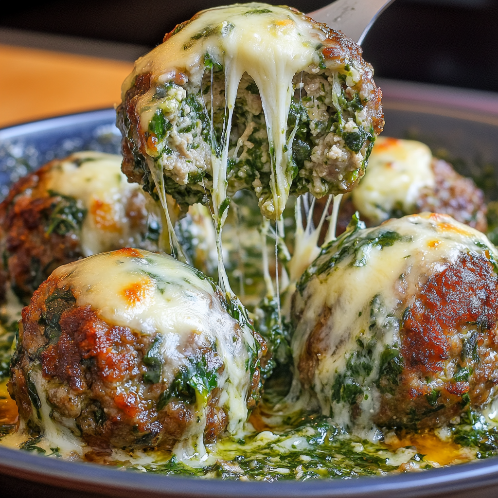 Spinach Garlic Meatballs